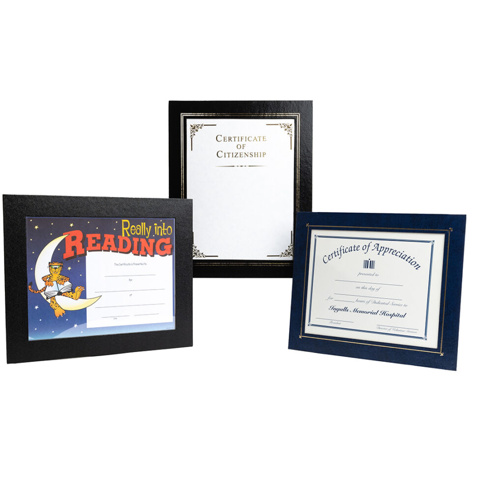Standard Certificate Frames Majestic Document Holders
