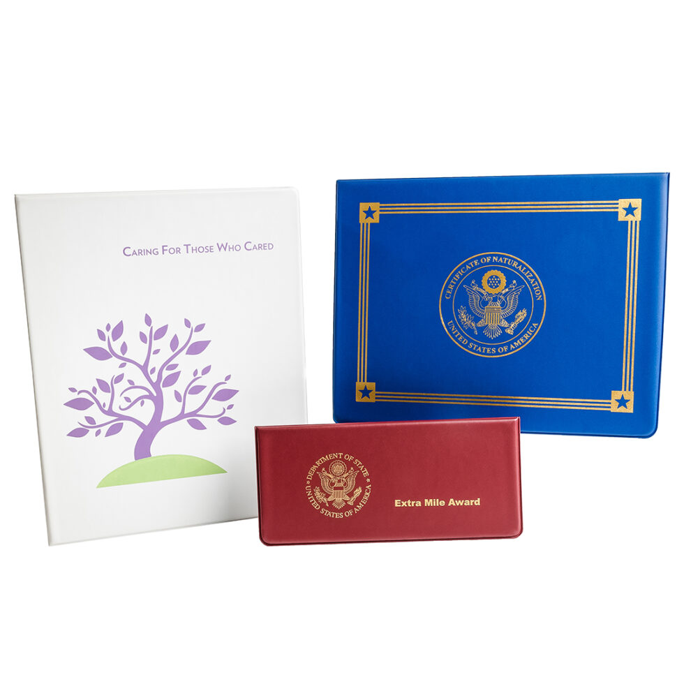 Standard Vinyl Certificate Holders Majestic Document Holders